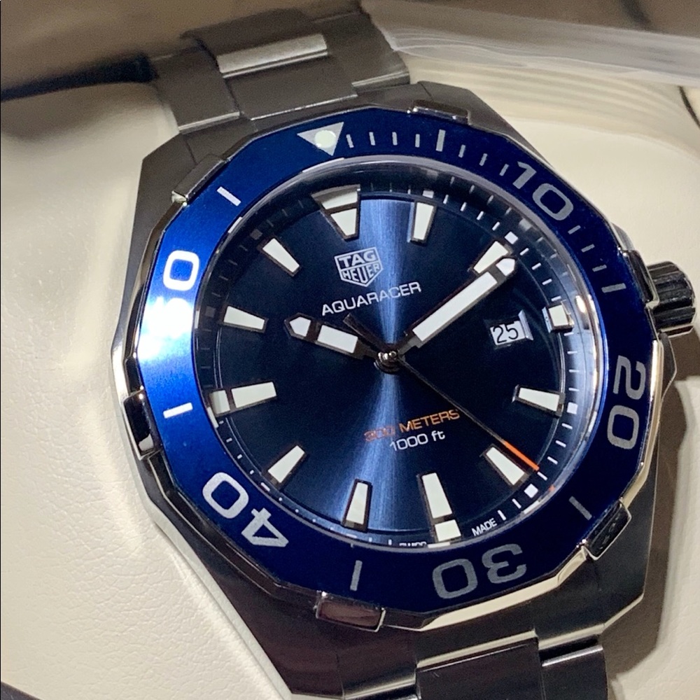 Tag Heuer Aquaracer Quartz Blue Dial 43mm Watch